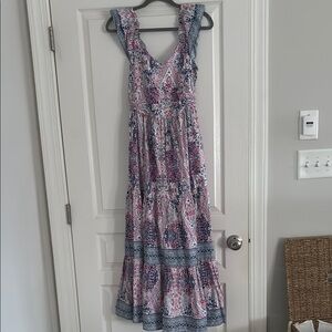 Caroline Constas Floral Sleeveless Maxi Dress NWT SMALL